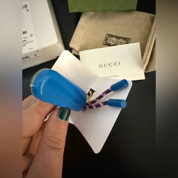 Gucci Unique Plexy Keychain/ Key Ring, NIB - Picture 4 of 8